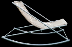 Muebles de exterior: skyrocker, silla mecedora / tumbona mecedora de jardin / terraza de acera inoxidable ajustable
