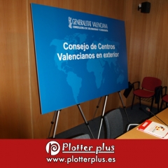 Panel para la generalitat valenciana, impreso en fotografico y panelado en carton pluma de tamano 2x1,3 metros