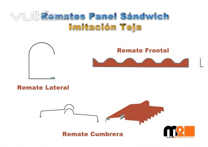 Remates para Panel Sándwich imitación Teja