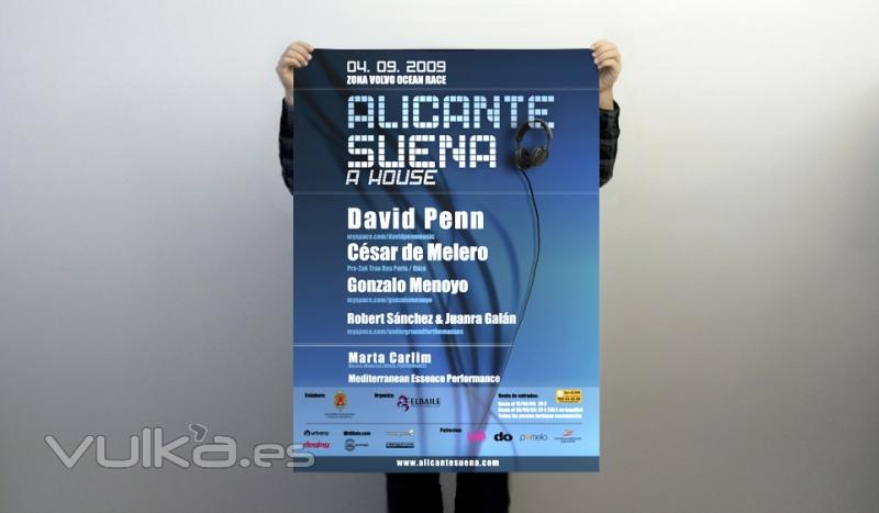 Diseño de cartel para festival de música en alicante 2009