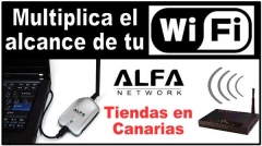 Antena wifi alfa 1000  multiplica la senal wifi y consigue conectarte a redes mas lejanas