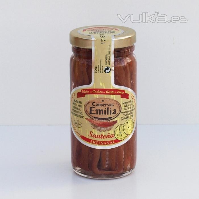 Anchoas del Cantábrico de Conservas Emilia (Santoña) en la tienda gourmet online Selectos Frágola