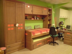 Dormitorio juvenil de pino12 colores a elegir y diversas composiciones