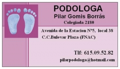 Podologa pilar gomis borras 615095282