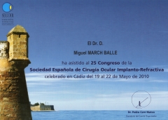 Congreso sociedad espanola de cirugia ocular implanto-refractiva cadiz mayo 2010