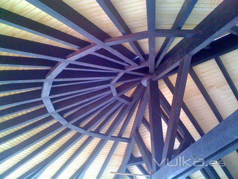 pergola, porche, techo de madera, 687031565