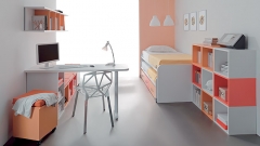 Dormitorio juvenil con compacto y cubos