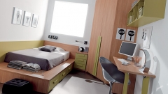 Dormitorio juvenil con armario rincon