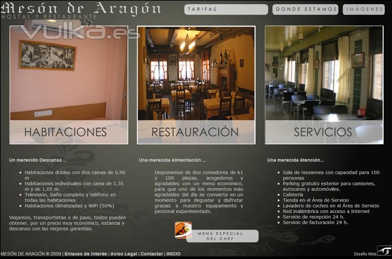 Diseño de Página Web de Mesón de Aragón