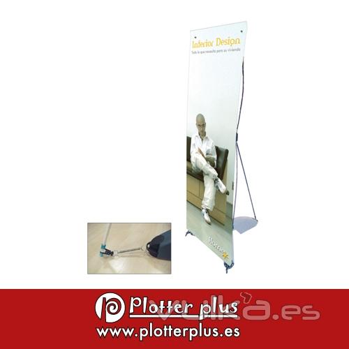 Banner automontable impreso en lona plástica