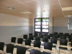 Sala de conferencias techo gama spigotec y paramentos gama spigoacustic