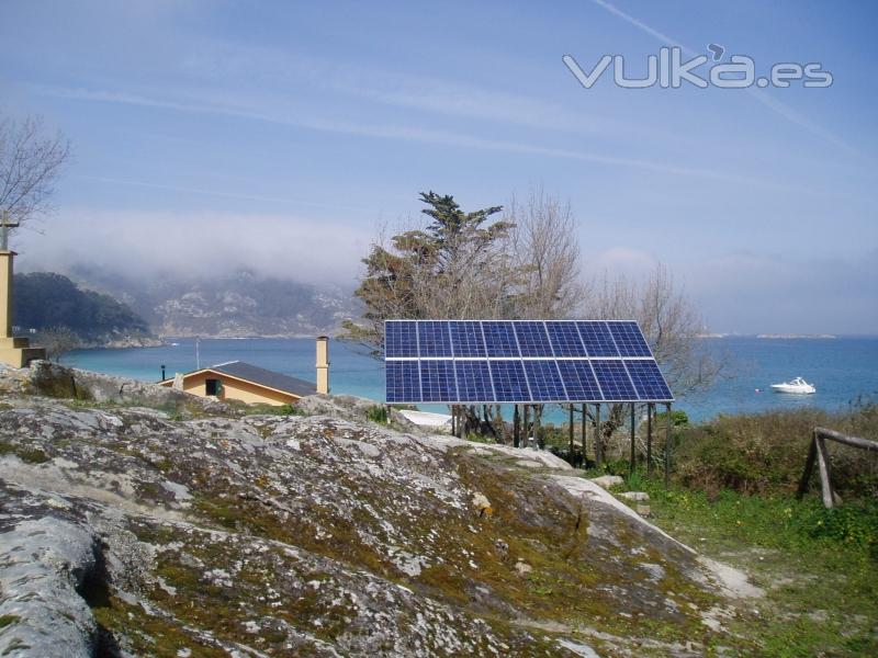 fotovoltaica aislada en Islas Cies