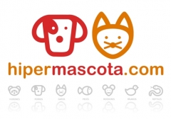 Logotipo hipermascota la tienda de las mascotas y animales de compania