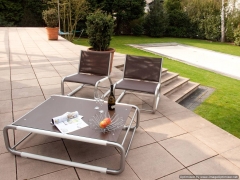 Muebles de exterior: skycoffeetable, mesa de jardin y terraza de acero inoxidable analogo a la tumbona de jardin