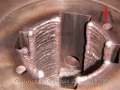 Embrague reparacion mediante soldadura de zona desgastada por friccion metal metal reconstruccion  mediante