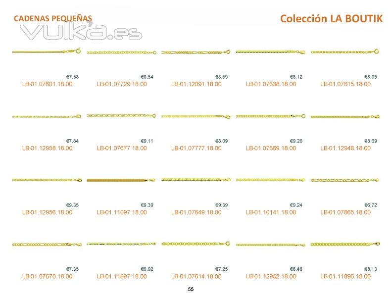 CADENAS DE 40 HASTA 60CM MUJER CON ORO 18KT