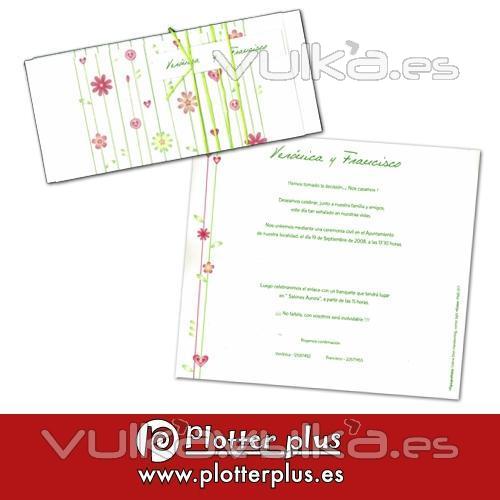 Invitaciones de boda selección en Imprenta Plotterplus