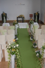 Ceremonia civil de boda en verde