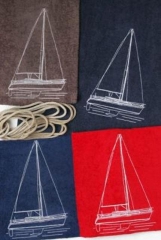Toalla playera nautica, creart osona un regalo original, una pieza artesanal y un complemento textil totalmente