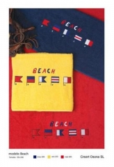 Toalla nautica para la playa, creart osona un regalo original, una pieza artesanal y un complemento textil