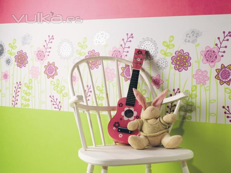 papel pared Happy World en papelpintadoonline.com