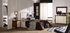 Dormitorio en madera de pino macizo en crudo o barnizado