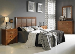 Dormitorio en madera de pino macizo en crudo o barnizado