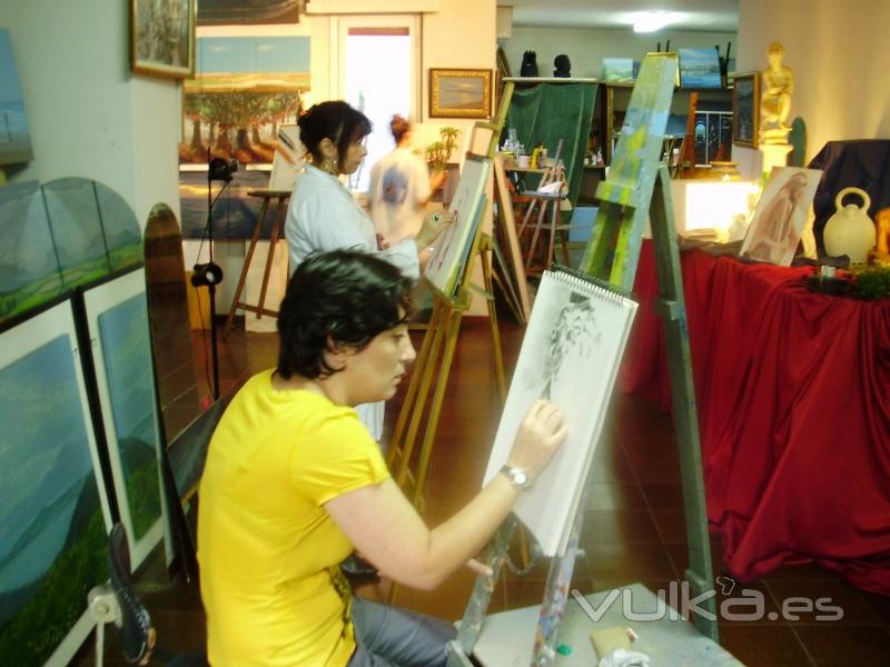 Octubre 2010, Clase de pintura con Carlos Roces