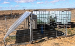 Instalacion de bombeo solar para bebedero de granja ovina