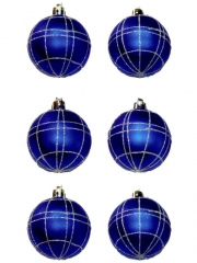 Bolas de navidad azules blister 6 bolas navidad azules oasisdecorcom
