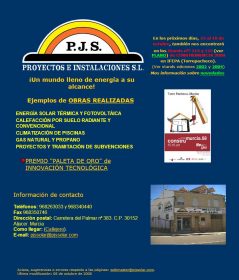 P.J.S. PROYECTOS E INSTALACIONES S.L.